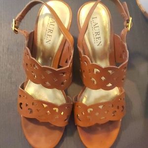 Cute Cognac Ralph Lauren Wedges